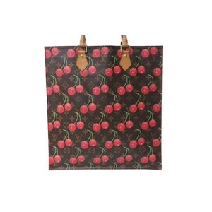 Louis Vuitton Tote Sac Brown Spring Summer Takashi Plat Cherry Bag Murakami